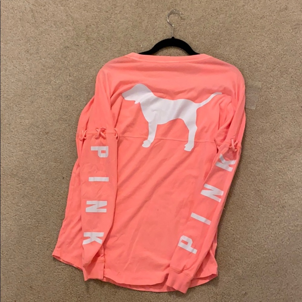 Pink Long Sleeve Dog T-Shirt